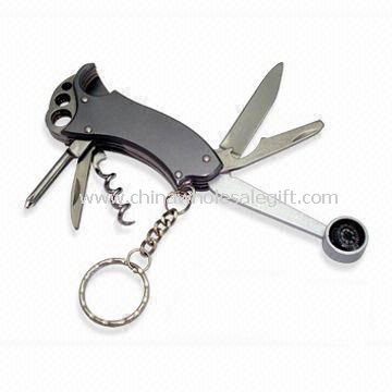 Multi-function Pocket Knife with Compass and Corkscrew