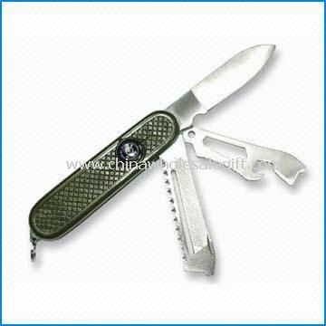 Multifunctional Stainless Steel Army Knife with Bottle Opener
