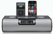 Dual Dock Alarm Stueklokke Radio for iPod og iPhone images