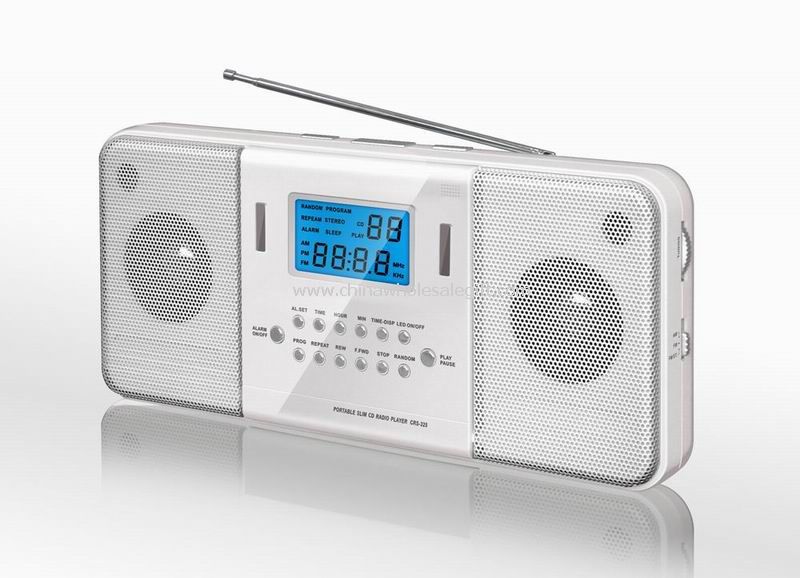 Slim Alarm Clock CD Radio Player