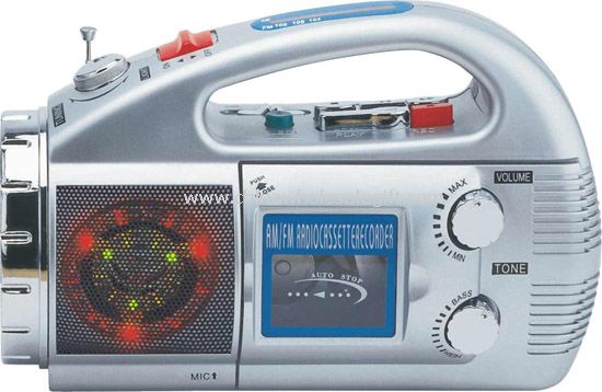 Multi-Function Portable Radio Cassette Recorder Player With Torch