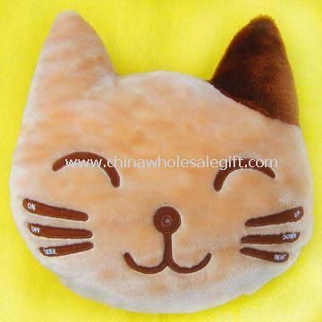 FM Scan Radio Built in Plush and Stuffed Toy Cat Head Pillow/Cushion