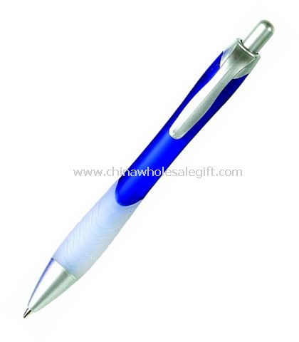 Пластиковая шариковая ручка с резиновой вставкой