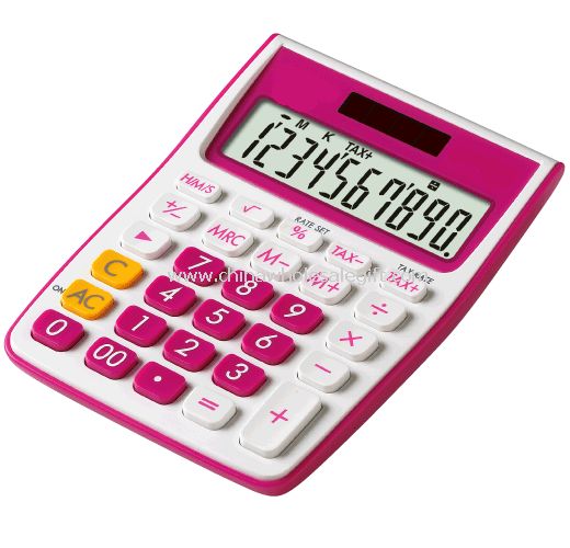 Calculatrice de bureau avec affichage du temps