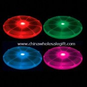 Promosi plastik berkedip terbang Disc/Frisbee dengan lampu warna-warni dan ruang besar Logo images