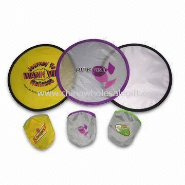 Salgsfremmende Nylon Flying diske, fås i forskellige logoer, størrelser og farver