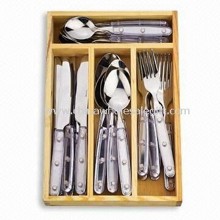 24 Pieces Tableware Set with Plastic Handle, Customized Designs and Logos are Welcome images