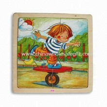 Childrens Puzzle, Made of Solid Wood or Plywood, Measures 18 x 18 x 1.2cm images