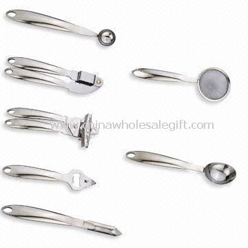 Hollow Handle Kitchen Sets, Made of 18/8 Stainless Steel, Includes Bottle Opener and Peeler