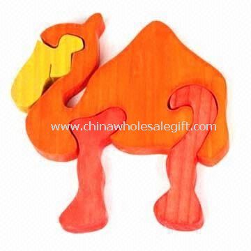 Puzzle infantil con diseño en forma de camello, de madera maciza