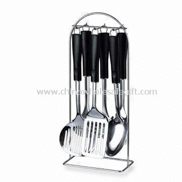 Plastic Handle Kitchen Tools Set with 1.0mm Thickness