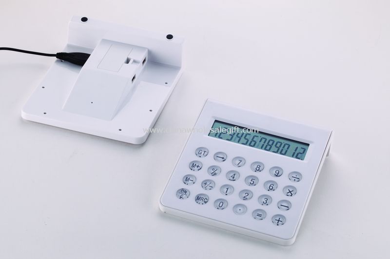 12 tall kalkulator med USB-Hub