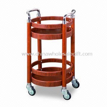 400 x 830mm Food Trolley, Made of Wood and Stainless Steel