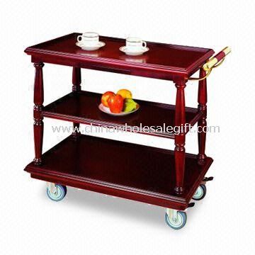 Service/Drink Trolley, Made of Brass Wood and Stainless Steel
