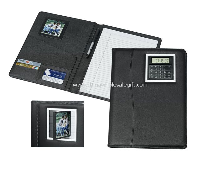 Leather Note Book With Calculator