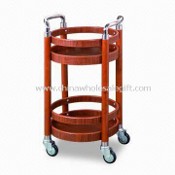 400 x 830mm Food Trolley, Made of Wood and Stainless Steel images