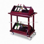 Food Trolley with Lacquer Coating, Made of Wood, Measuring 940 x 460 x 1,075mm images