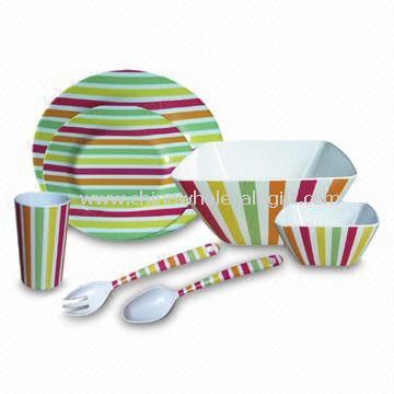 Shatterproof Tasteless/Non-toxic Melamine Colorful Life Dishware Set, Available in Various Designs