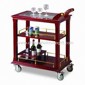 Food Trolley, Available in Brass Wood Color, Made of High Quality Stainless Steel and Wood small picture