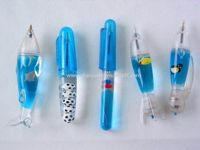 Fancy Acrylic Liquid Fat Pen with Attractive Floater