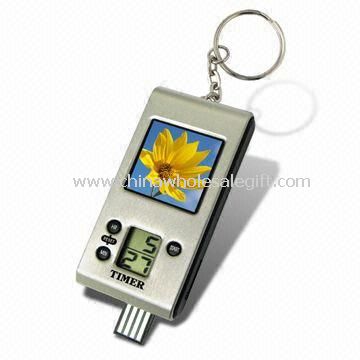 Foto digital Timer Keychain dengan 1.5-inch layar LCD