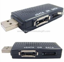 Verde conexión USB 2.0 a SATA/eSATA convertidor images