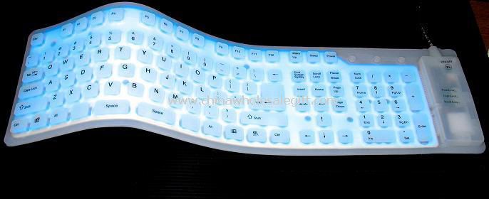 109-cheie tastatură EL silicon