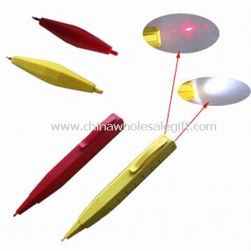 Laser Pointer Pen dengan lampu LED dan penguasa