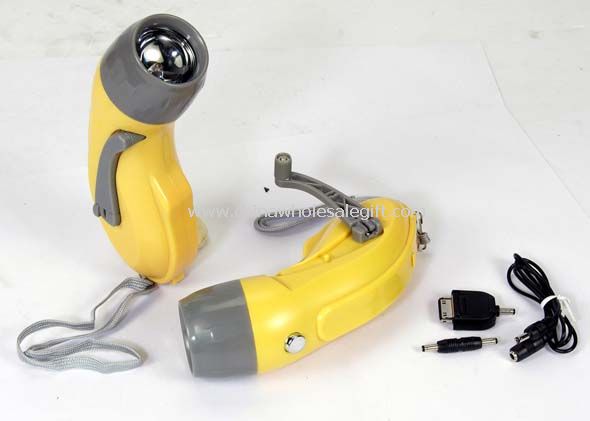 Crank Dynamo Flashlight Torch