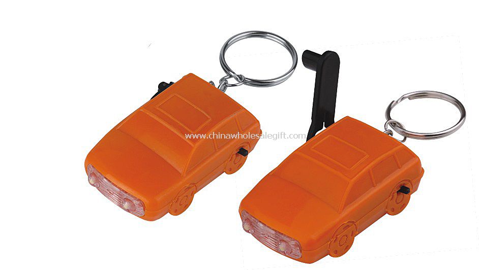 Mini Car Key Chain Dynamo Flashlight