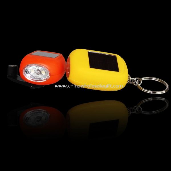 Mini lampe de poche solaire avec Keychain