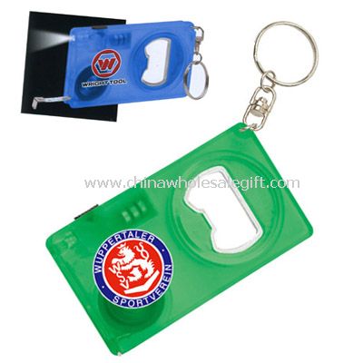 3 in 1 Bottle Opener with LED Light/Tape Measure