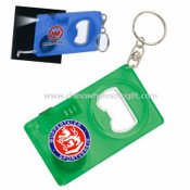 3 in 1 Bottle Opener with LED Light/Tape Measure images