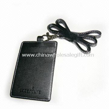Badge Holder with PU Leather Strap