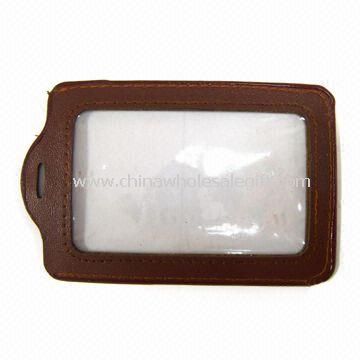 Pelletterie, titolare del Badge con lato 2 finestre in PVC