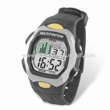 TPU Resin Strap LCD Multifunction Watch