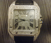 Relógio de homem de diamante luxo