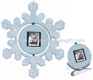 1,5 inci Digital Foto Frame salju serpihan desain untuk Natal