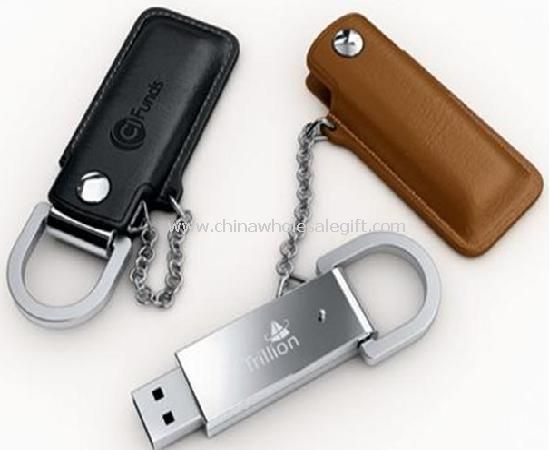 Læder USB 2,0 Flash Drive