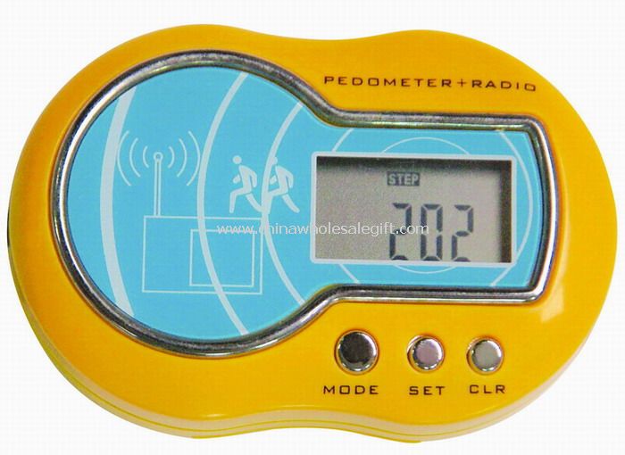Pedometer kalori dengan FM Radio