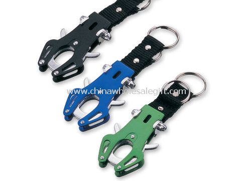 Carabiner Hook dengan pembuka botol dan Keyring