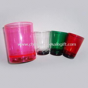 Flashing Shot Acrylic Glass Cups