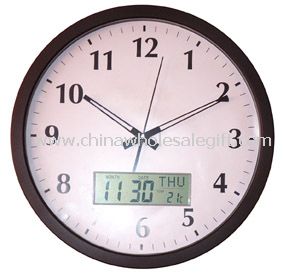 Promotional Wall Clock with LCD Display