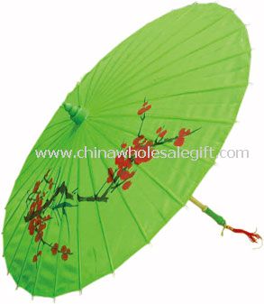 Arti ombrello parasole con nervatura di bambù di fatto a mano