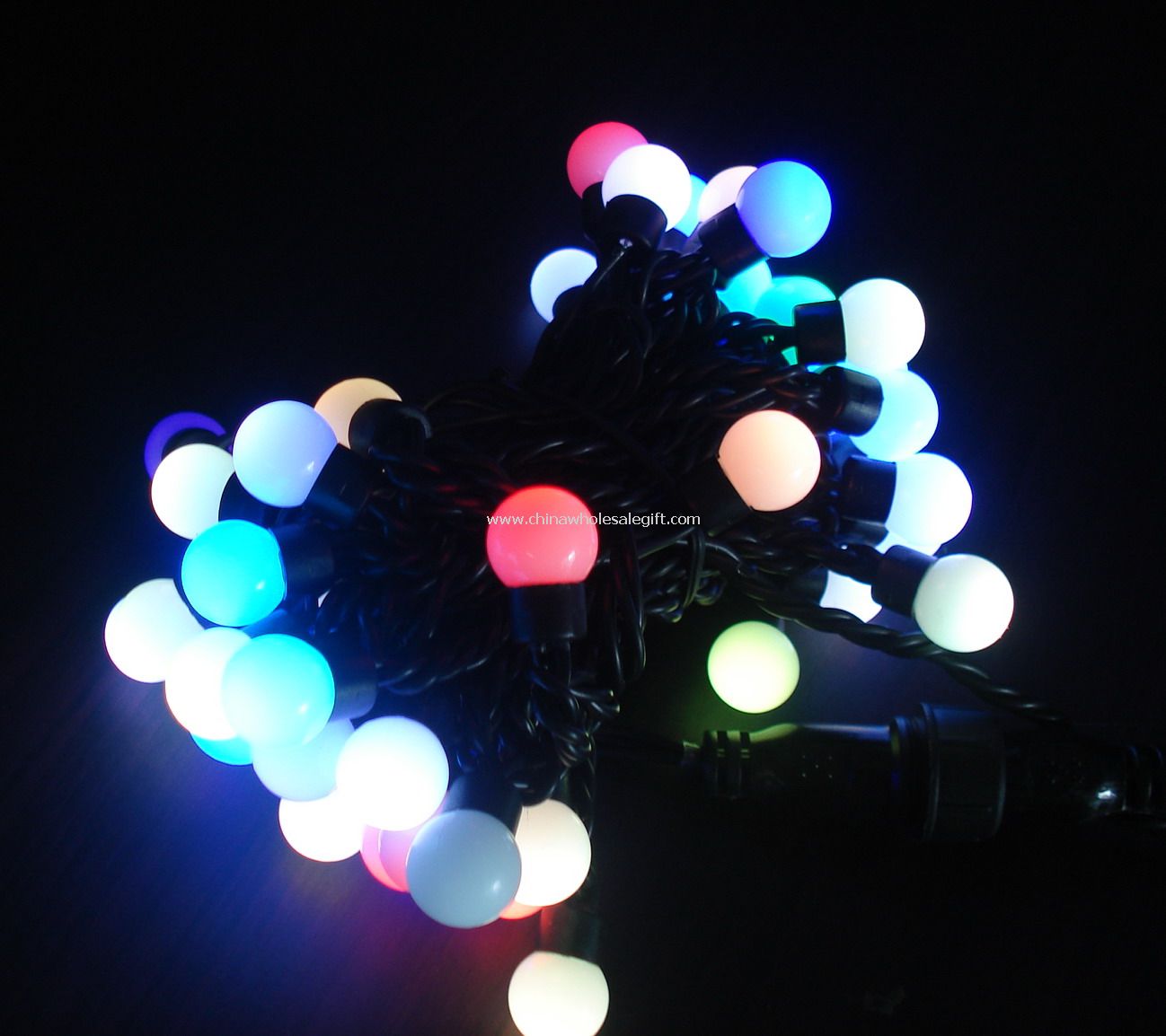 RGB LED String cahaya dengan putaran Bulb