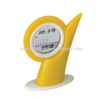 LCD Calendar Clock W / Digital Thermometer