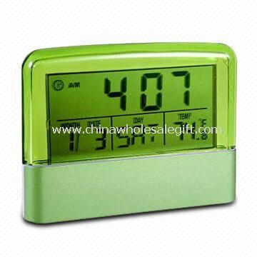 Relógio calendário LCD com função de alarme