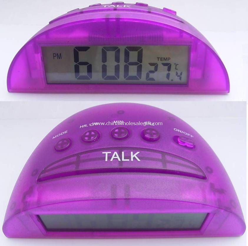 LCD Thermo Talking Clock