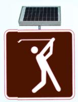 Solární LED dopravní značka