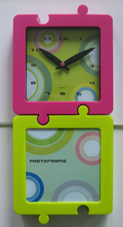 Funny clock with photoframe
